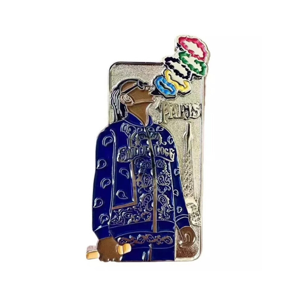 (55mm x 35mm pin) Snoop Dogg Enamel Pins Snoopdogg Pin Hiphop Rock Fashion Jewelry Brooches Special Souvenir Collections