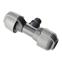 Gardena T-Piece 25mm x 1/2 Inch Male Thread - Grey