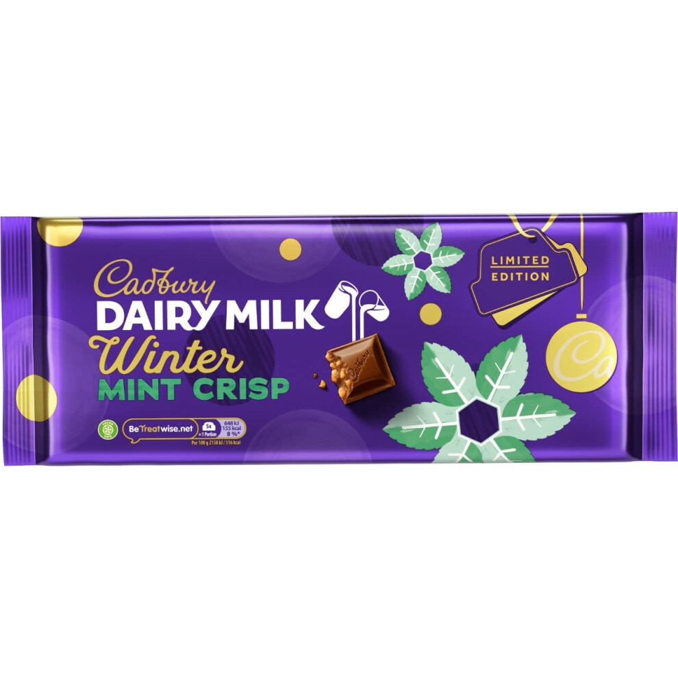 ( Pack Of 2) Cadbury Dairy Milk Winter Mint Crisp 360G