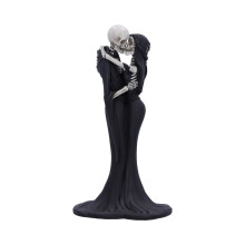Eternal Kiss Gothic Skeleton Couple Figurine Ornament | Hand Painted