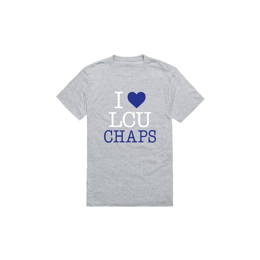 W Republic 551-465-HGY-01 Lubbock Christian University Chaparral I Love T-Shirt, Heather Grey - Small-image-OPC-PFDBMB9-NEW