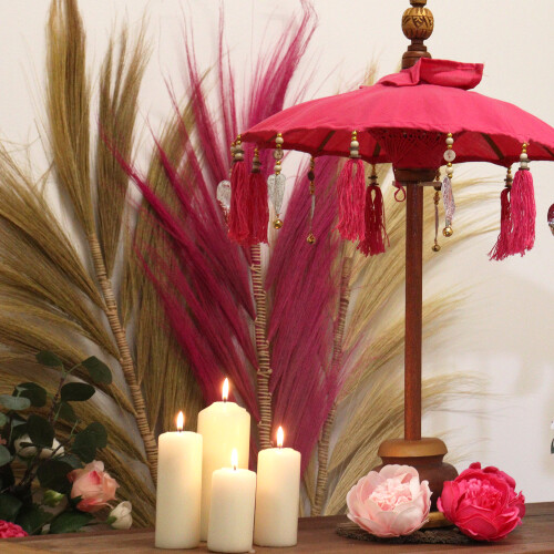 (Pink) Bali Handcrafted Home Decor Parasol