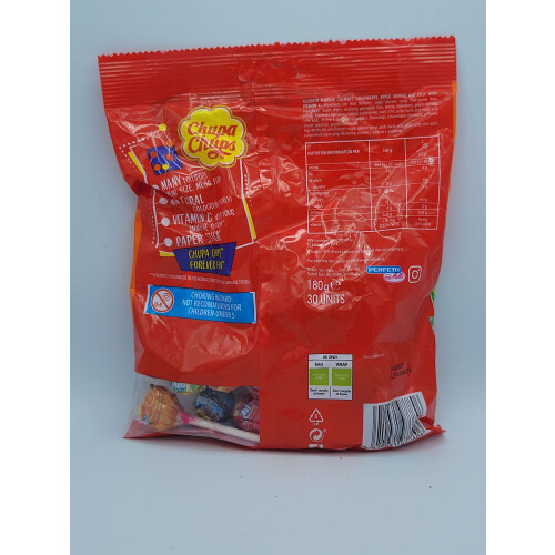 Chupa Chups Chupa Chups Paper Stick 30 x Assorted Flavour Mini Lollipops Gift 180g 2