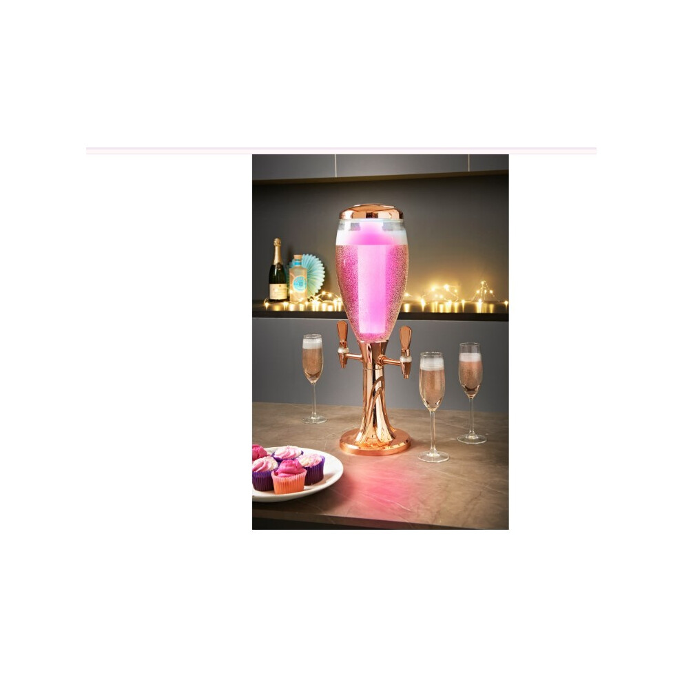 Big Chill Wine & Prosecco Tower With LED Light 3L