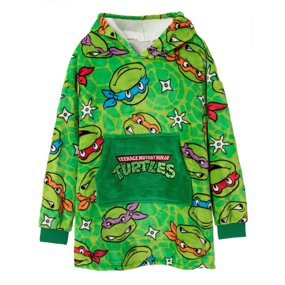 (6-8 Years, Green) Teenage Mutant Ninja Turtles Boys Hoodie Blanket