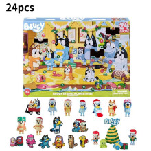 (Yellow) Bluey Scooby Christmas Doo Advent Calendar 24 Gifts Box Toy Festivals Countdown