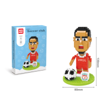(Van Dijk) Soccer Football Player Star Mini Build Block Diy Brick Child Puzzle Gift Toy
