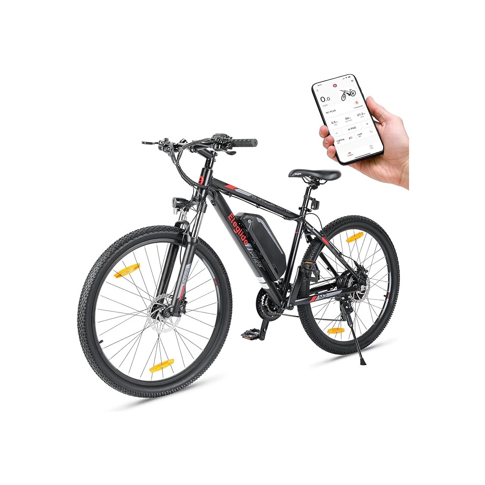 Eleglide M2 Electric Bike, 27.5'' Electric Bicycle, E Mountain bike, 36V 15Ah Removable Battery,Max Range 125KM, Dual Hydraulic Disk Brake