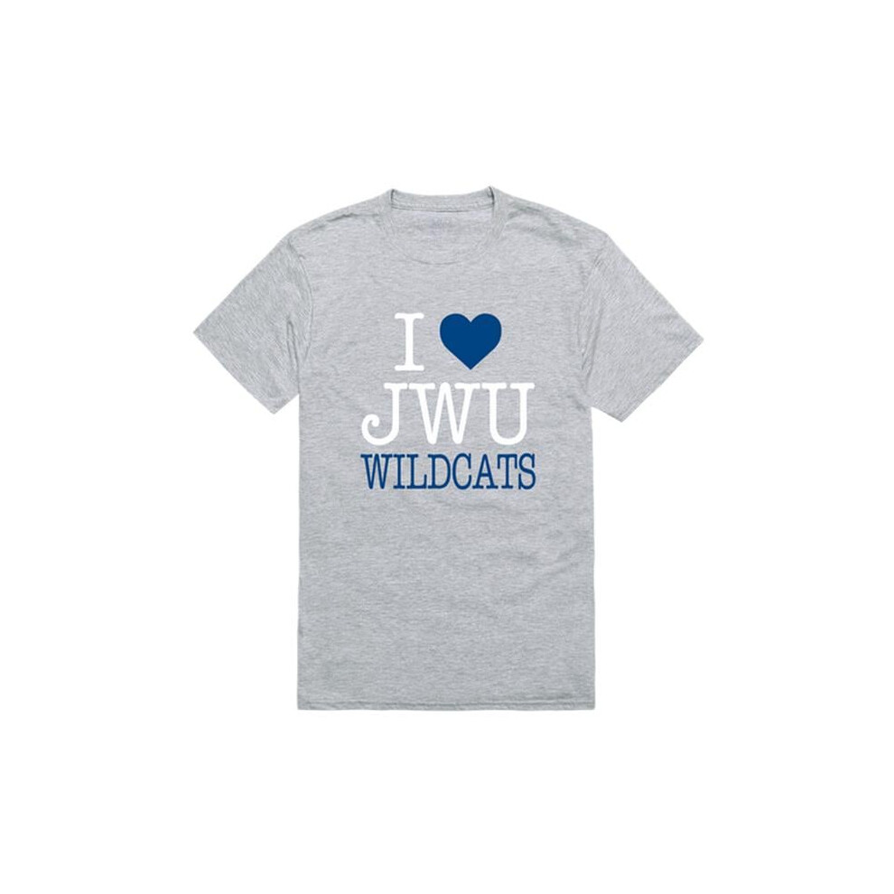 W Republic 551-657-HGY-03 Johnson & Wales University Wildcats I Love T-Shirt, Heather Grey - Large-image-OPC-PFDBYWD-NEW