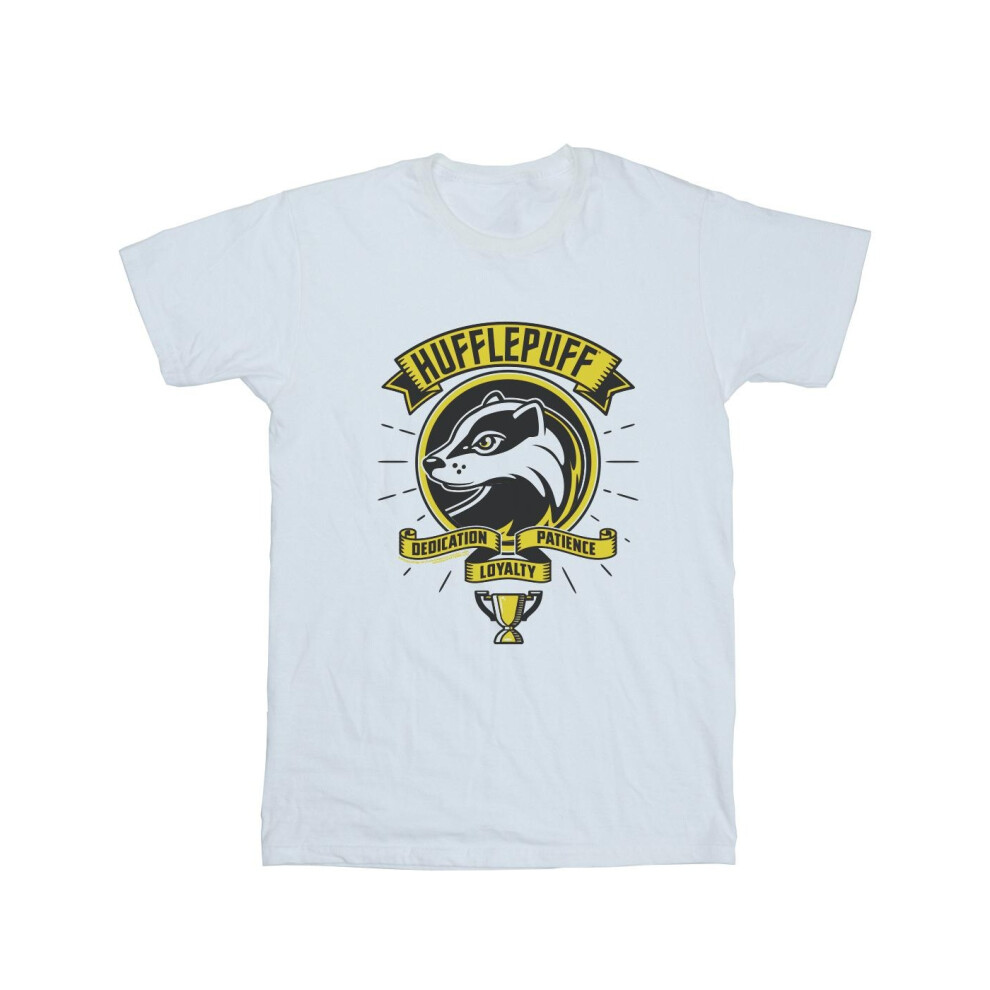 Hufflepuff Toon Crest Cotton Boyfriend T-Shirt