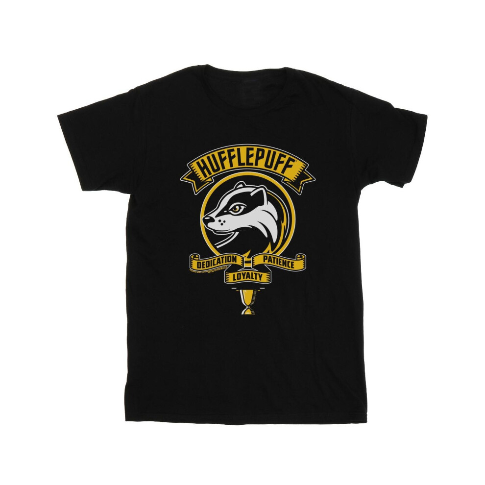 Hufflepuff Toon Crest Cotton Boyfriend T-Shirt