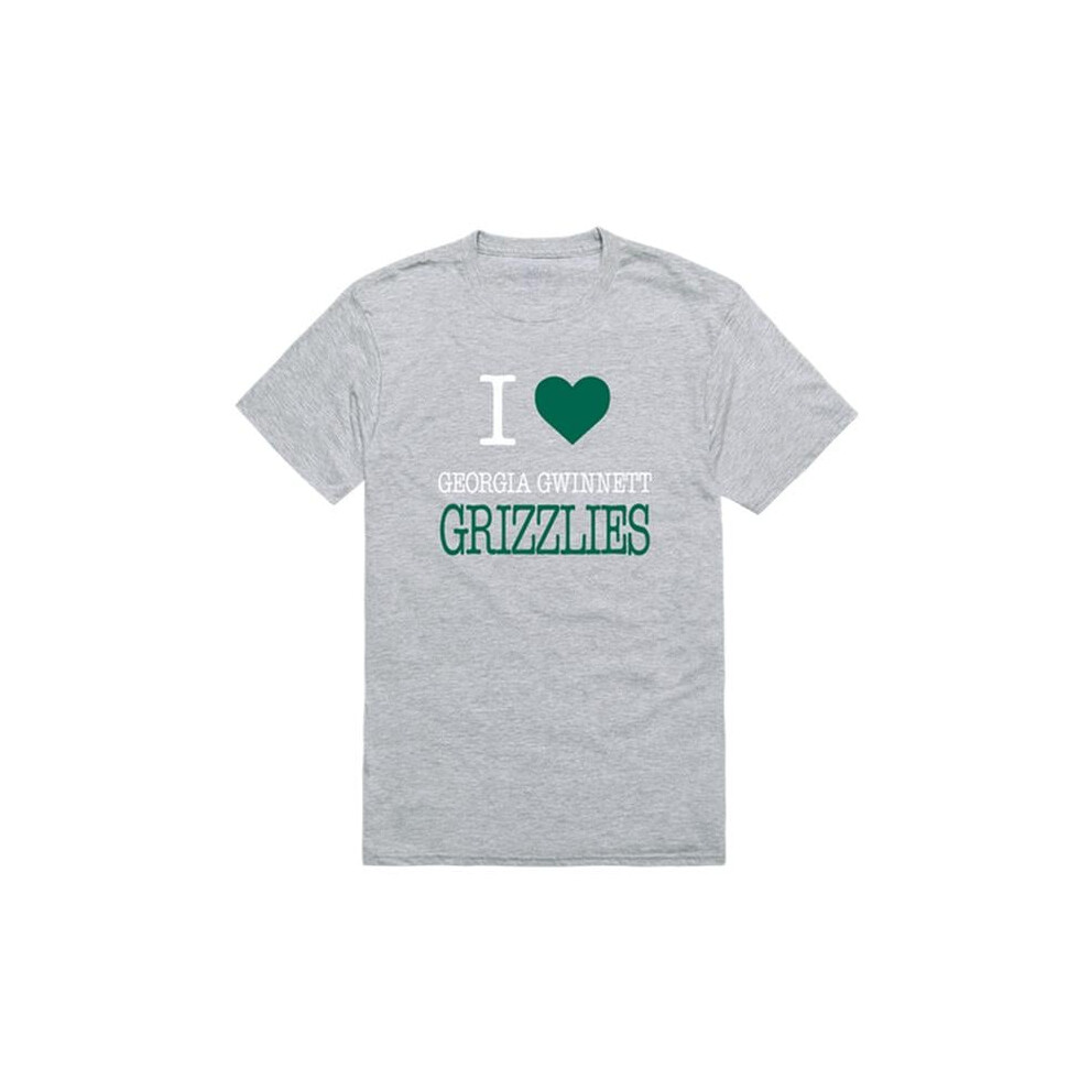 W Republic 551-493-HGY-03 Georgia Gwinnett College Grizzlies I Love T-Shirt, Heather Grey - Large-image-OPC-PFDC7HQ-NEW