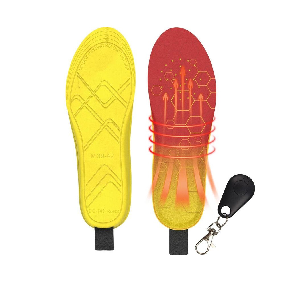 (M) Heated Rechargeable Washable Heated Insoles Heating Pad Electric Insole 3 Modes Temperature Settings Feet Warmer Pads