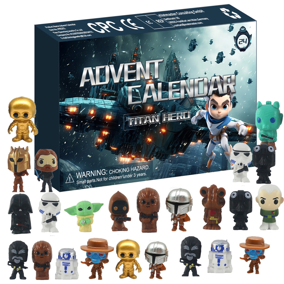 (Star War) Christmas Advent Calendar for Kids 24 Days Countdown Blind Box Marvel Toy Story