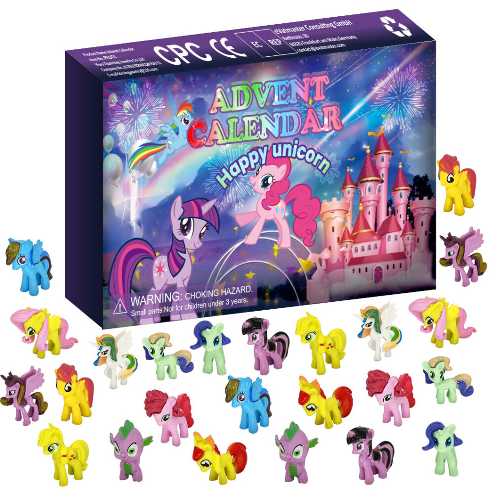 (Little Pony) Christmas Advent Calendar for Kids 24 Days Countdown Blind Box Marvel Toy Story