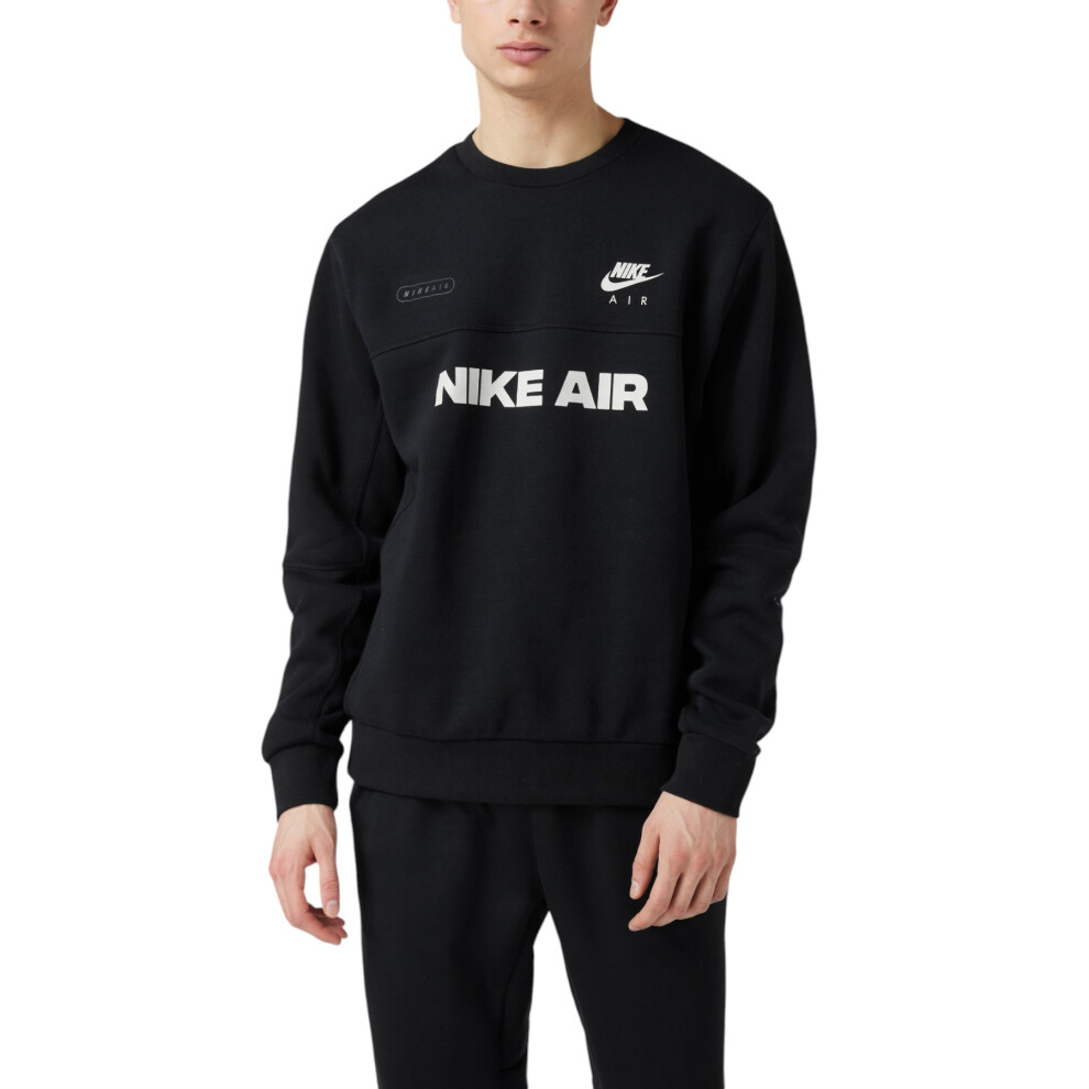 (M) NIKE Mens Sweatshirt Jumper Gym Sportswear Black