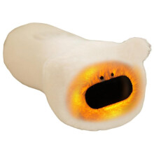 (WHITE) Glowing Plush Dog Flashlight Design Plush Animal Dog Doll Travel Bright Stuffed Puppy Night Light For Climbing Walking