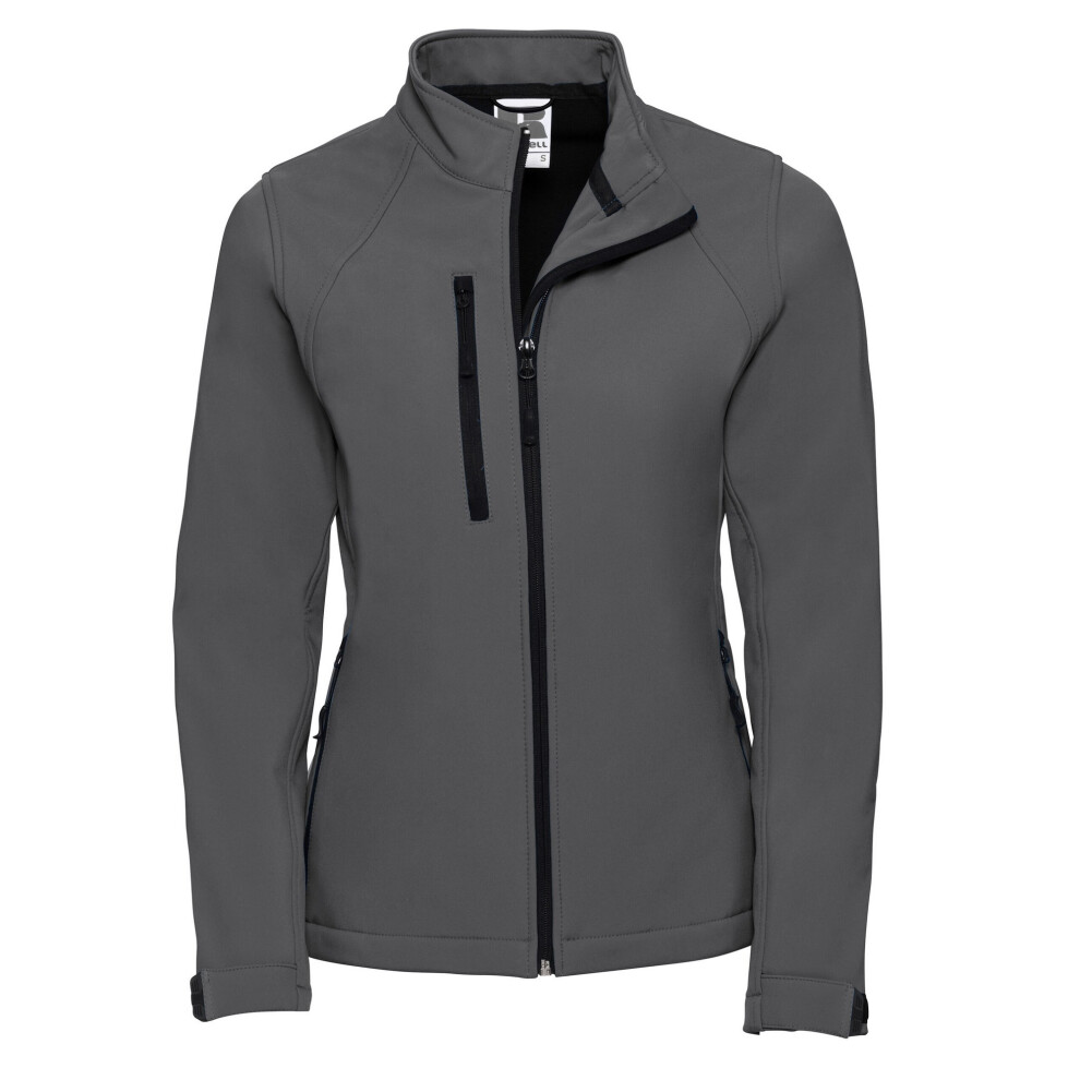 (4XL, Titanium) Russell Womens/Ladies Soft Shell Jacket