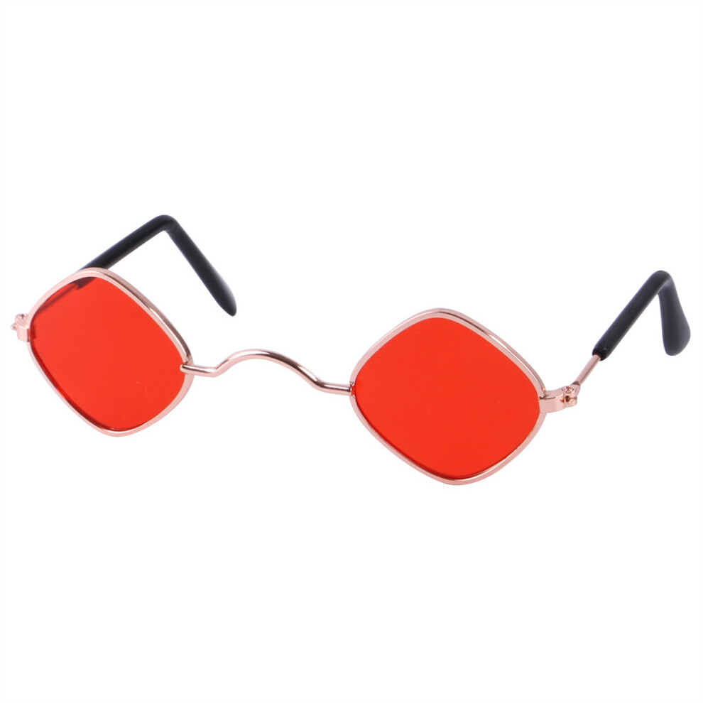 Veishet (Red) Unique Brightly Colored Dog Glasses Cute Design Sunglasses For Fashionable Dogs
