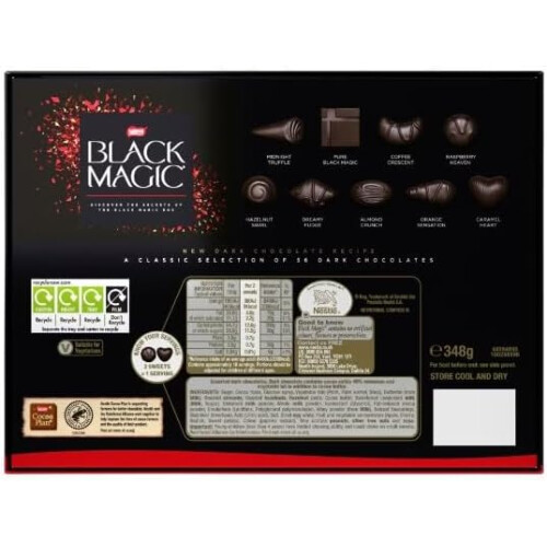 (Pack Of 4) Black Magic Dark Chocolate Box 348g 2