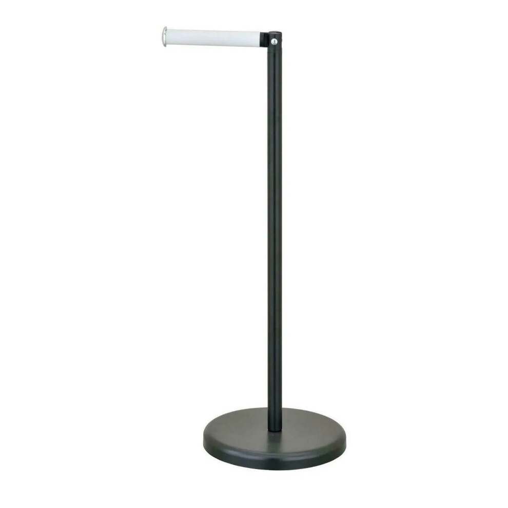 (BLACK) FREE STANDING SWIVEL TOILET PAPER ROLL HOLDER