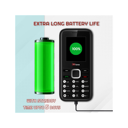 TTfone TT150 Black Dual SIM Mobile with USB Cable, EE Pay As You Go 2