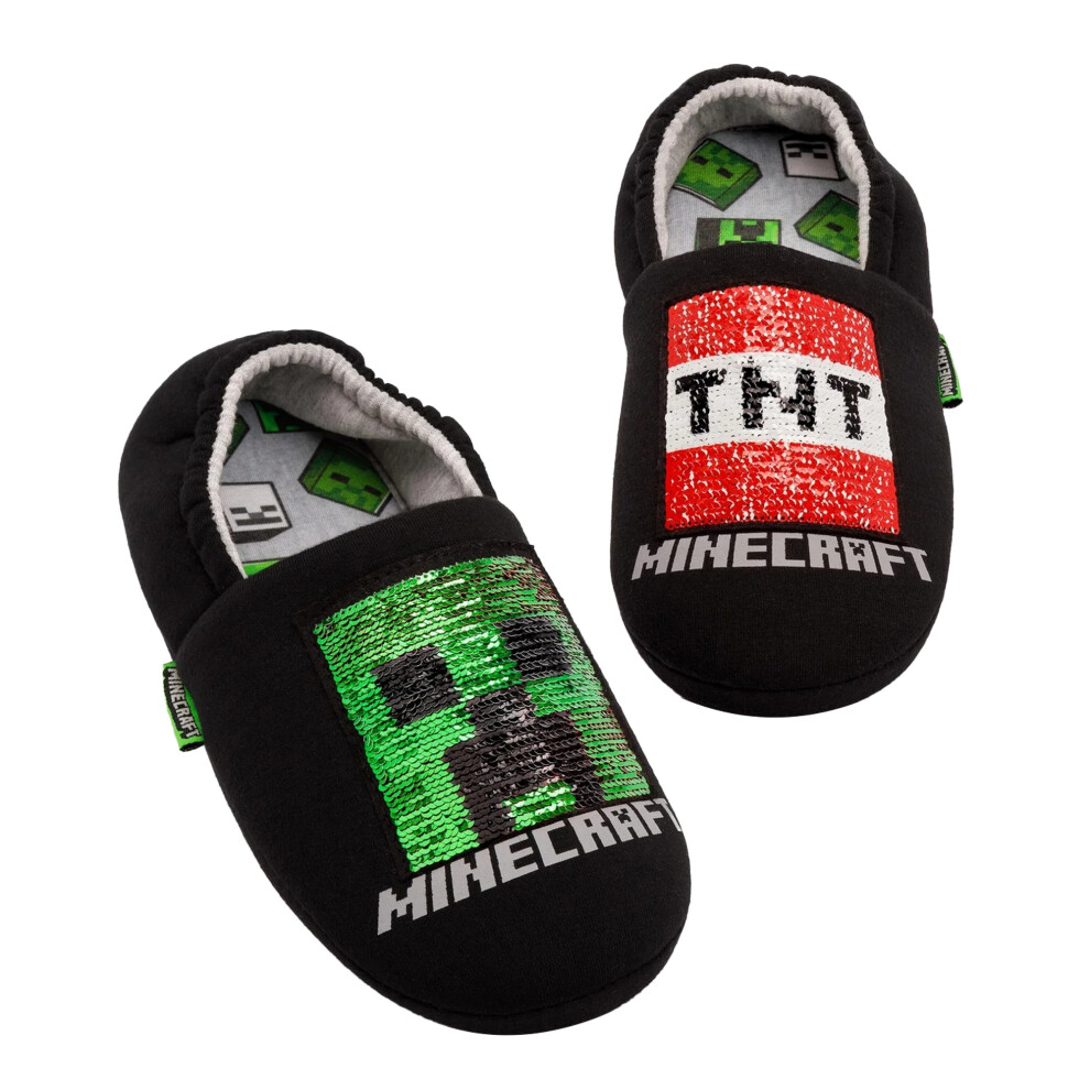 Minecraft Boys Sequin Slippers