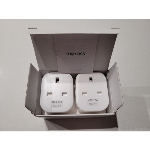 (Pack of 2) Meross WiFi Matter Smart Plug Power Socket Wireless Remote Control Amazon Alexa Google Home