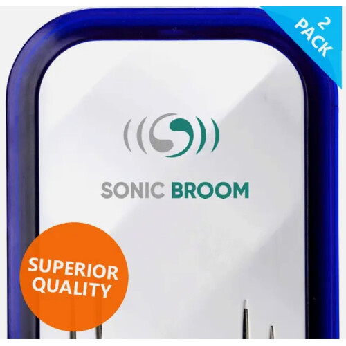 2x Sonic Broom Ultrasonic Rat Pest Mice Mouse Spider Repellent