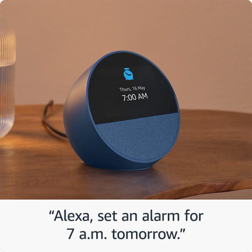 Amazon Amazon Echo Spot 2024 Smart alarm clock + Alexa (Ocean Blue) 2