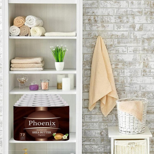 Phoenix 72 Toilet Rolls Shea Butter Fragranced 3 ply 1