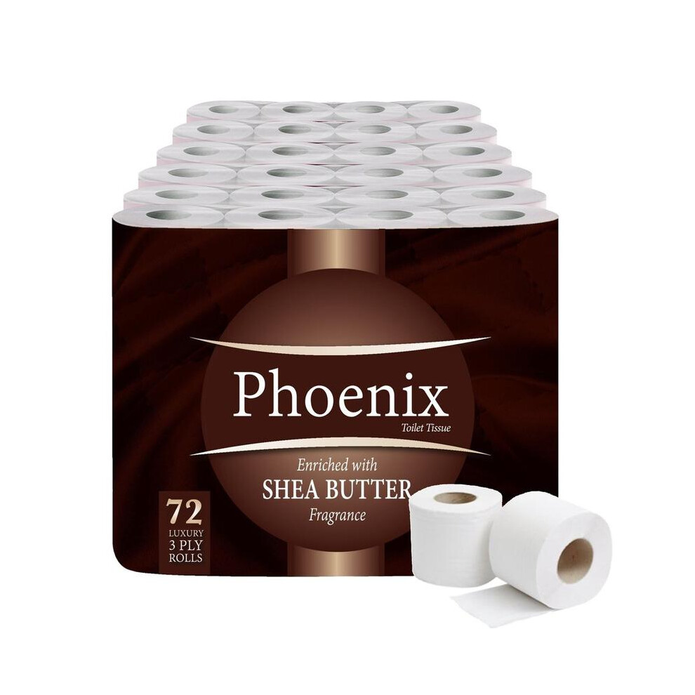 Phoenix 72 Toilet Rolls Shea Butter Fragranced 3 Ply