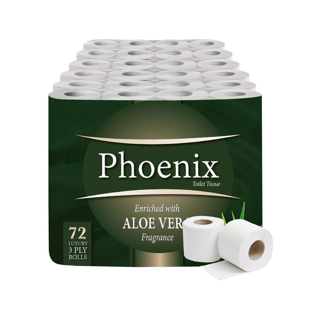 Phoenix 72 Toilet Rolls Aloe Vera Fragranced 3 Ply