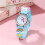 Police (Sky blue) Cute Candy Color Silicone Strap Unicorn Pattern Quartz Childrens Watch 4