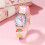 Police (Sky blue) Cute Candy Color Silicone Strap Unicorn Pattern Quartz Childrens Watch 2
