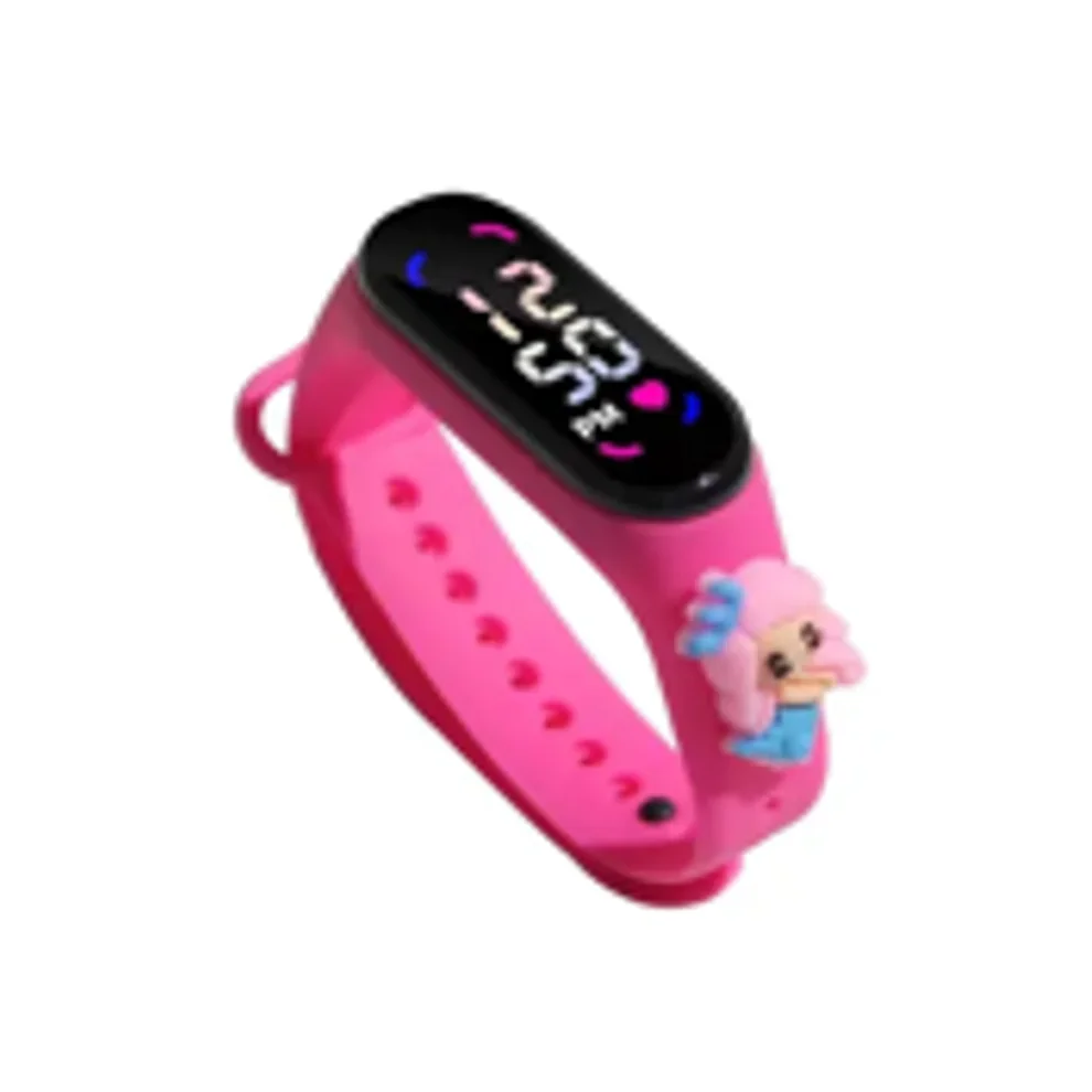 (Rose) Cute Child Princess Bracelet Doll Electronic Kids Watch