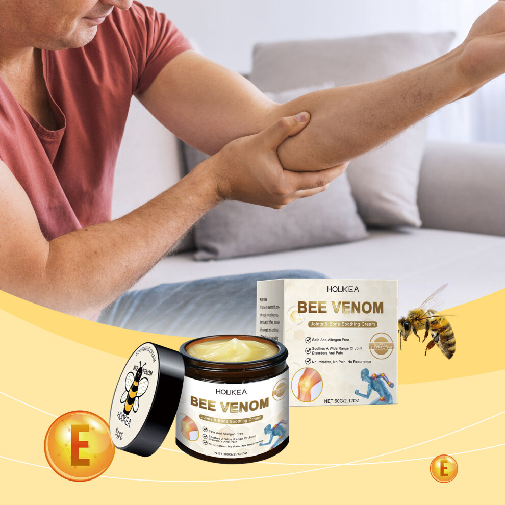 Houkea Bee Venom Joint Cream For Deep Hydration And Soothing Care For Knees And Wrists