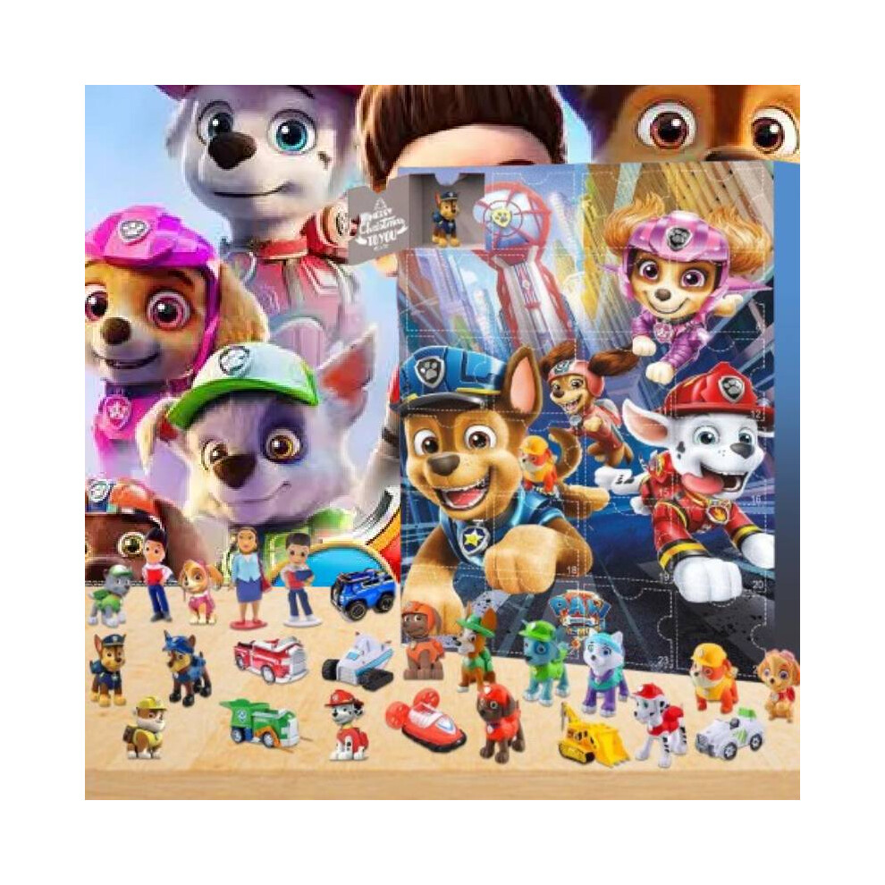 Paw Patrol Christmas Advent Calendar 24 Gifts Box Toys Festivals Countdown Doll