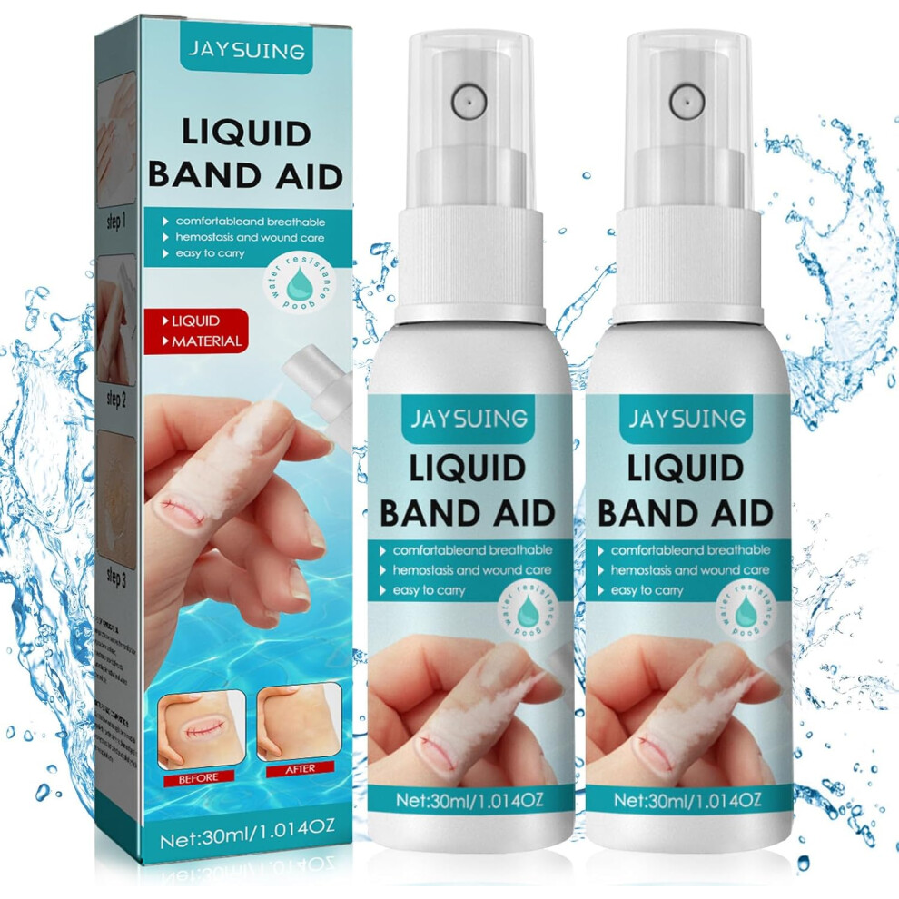 Gogerstar 2Pcs Liquid Plaster, New Liquid Bandage Spray, Waterproof Liquid Bandage, Waterproof And Breathable Quick-Dry Liquid Bandage