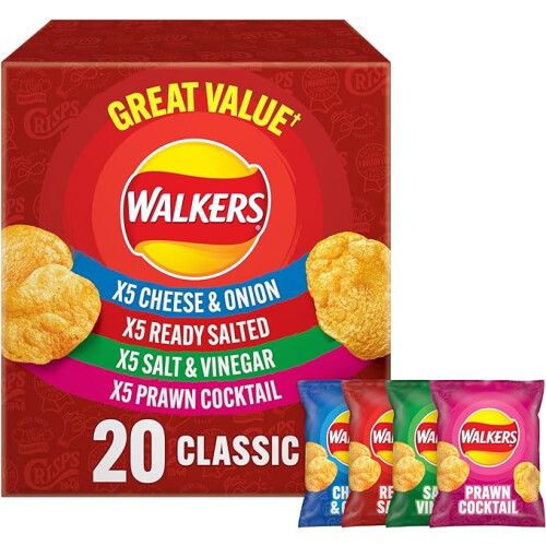 Walkers Walkers Classic Variety Multipack Crisps Box 20x25g