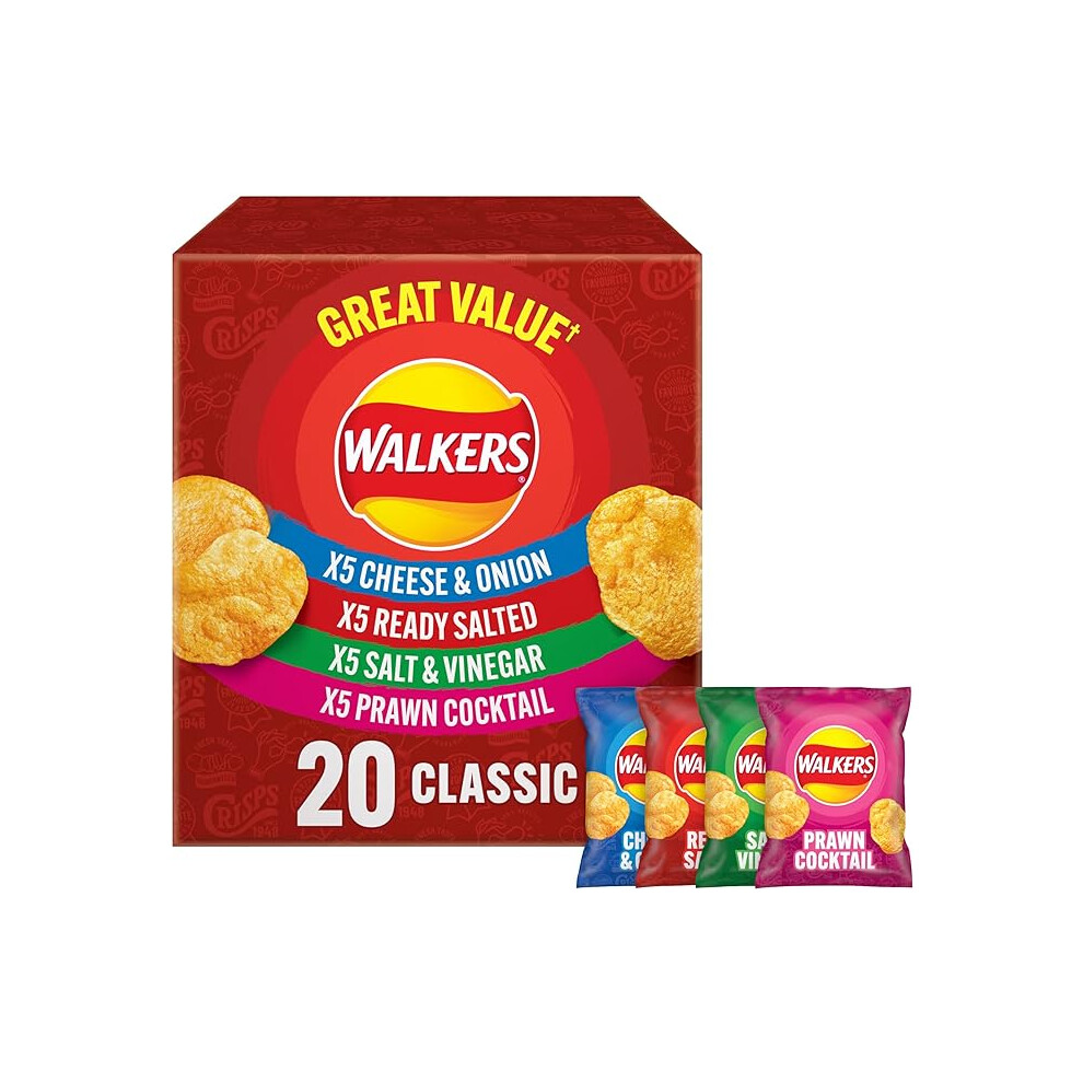 Walkers Classic Variety Multipack Crisps Box 20X25g
