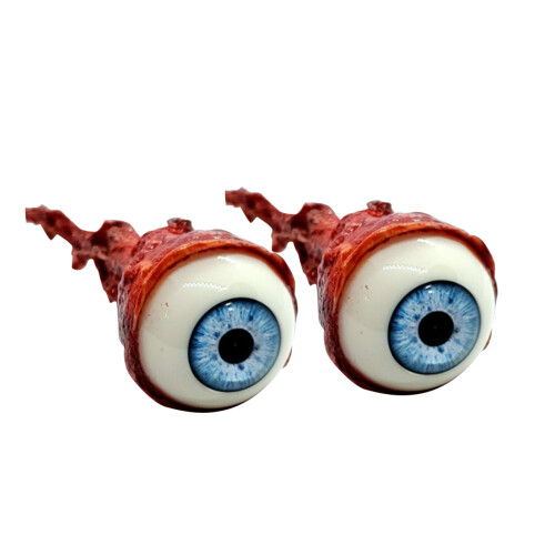 (blue) 2pcs Halloween Horror Prop Realistic Ripped Out Eyeballs