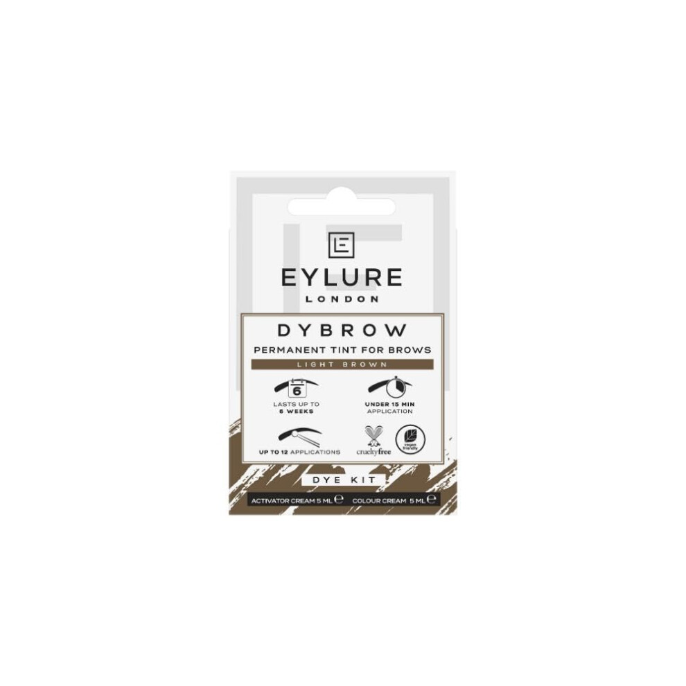 Eylure Brown Dybrow Permanent Tint For Brows Dye Kit Light