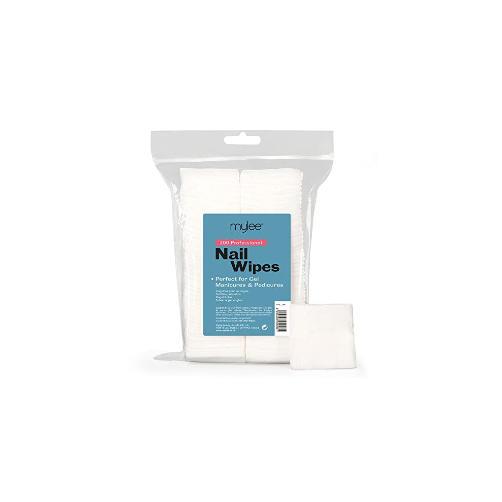 Lint-Free Nail Wipes Professional Use Gel Removal Soft Pads for Manicure and Pedicure (Pack of 200), Packaging may vary
