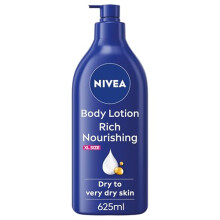 Rich Nourishing Body Lotion (625ml), Rich 72H Hydration NIVEA Moisturiser for Dry Skin Made with Deep Moisture Serum and Almond Oil, Extra Large NIVEA
