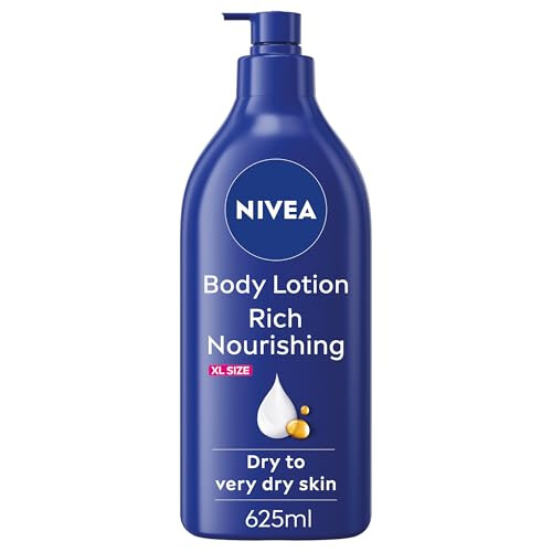 Rich Nourishing Body Lotion (625ml), Rich 72H Hydration NIVEA Moisturiser for Dry Skin Made with Deep Moisture Serum and Almond Oil, Extra Large NIVEA