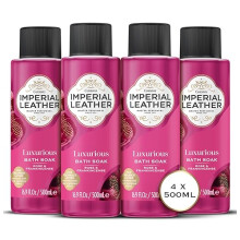 Rose & Frankincense Luxurious Bath Soak, Velvety Bubble Bath, Gentle Body Skin Care, Bulk Buy, Pack of 4x500ml