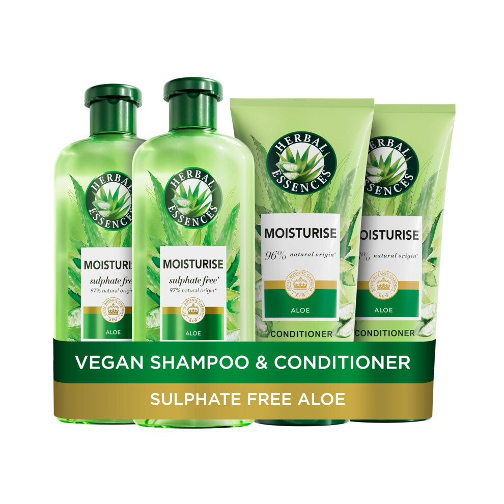 Sulphate Free Shampoo and Conditioner Set For Dry Hair Including Curly and Wavy, Hydrate, Cleanse and Nourish, Sulfate Free & Vegan, VALUE PACK,