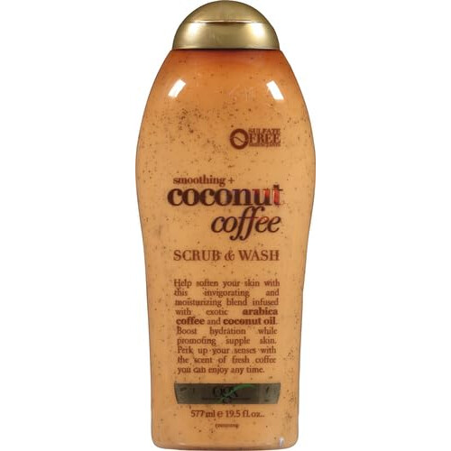 OGX Smoothing + Coconut Coffee Απολεπιστική Κρέμα Σώματος με Καφές & Λάδι Καρύδας 1