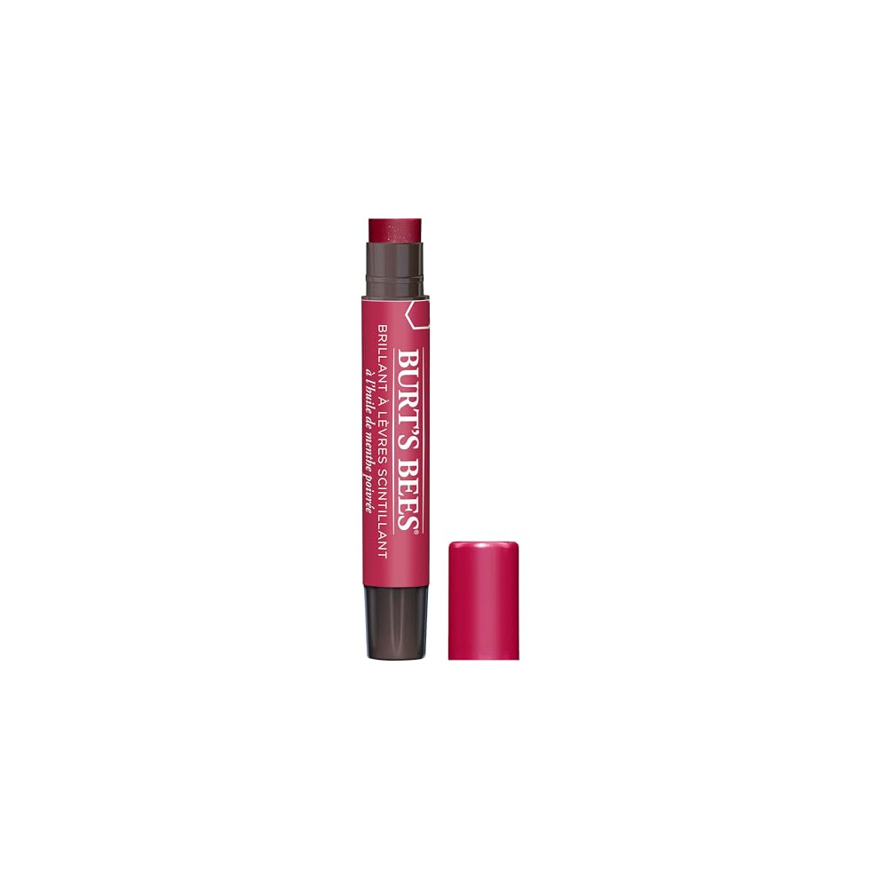 Lip Shimmer Rhubarb, Moisturising Lip Shimmer with Peppermint Oil, 100% Natural Origin, 2.55g